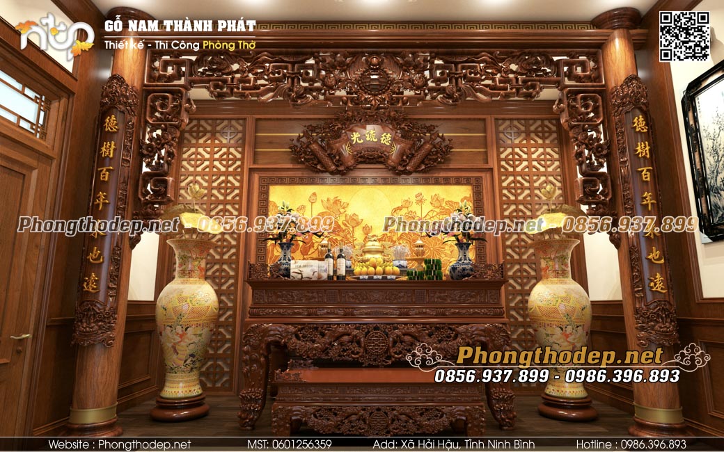 Bố trí nội thất phòng thờ gia tiên